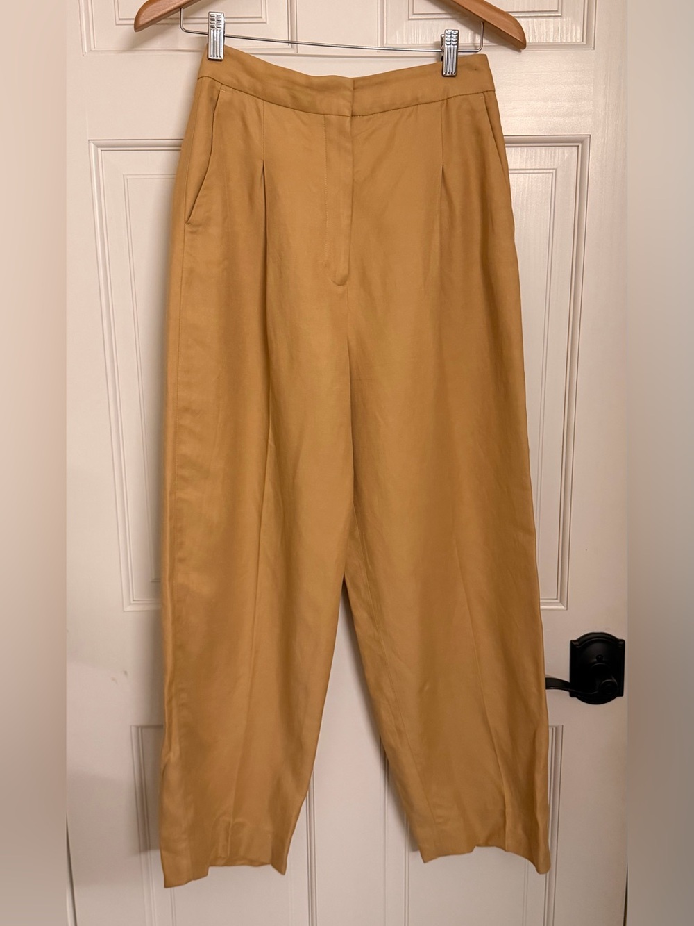 Sandro Cream and Camel Trousers
